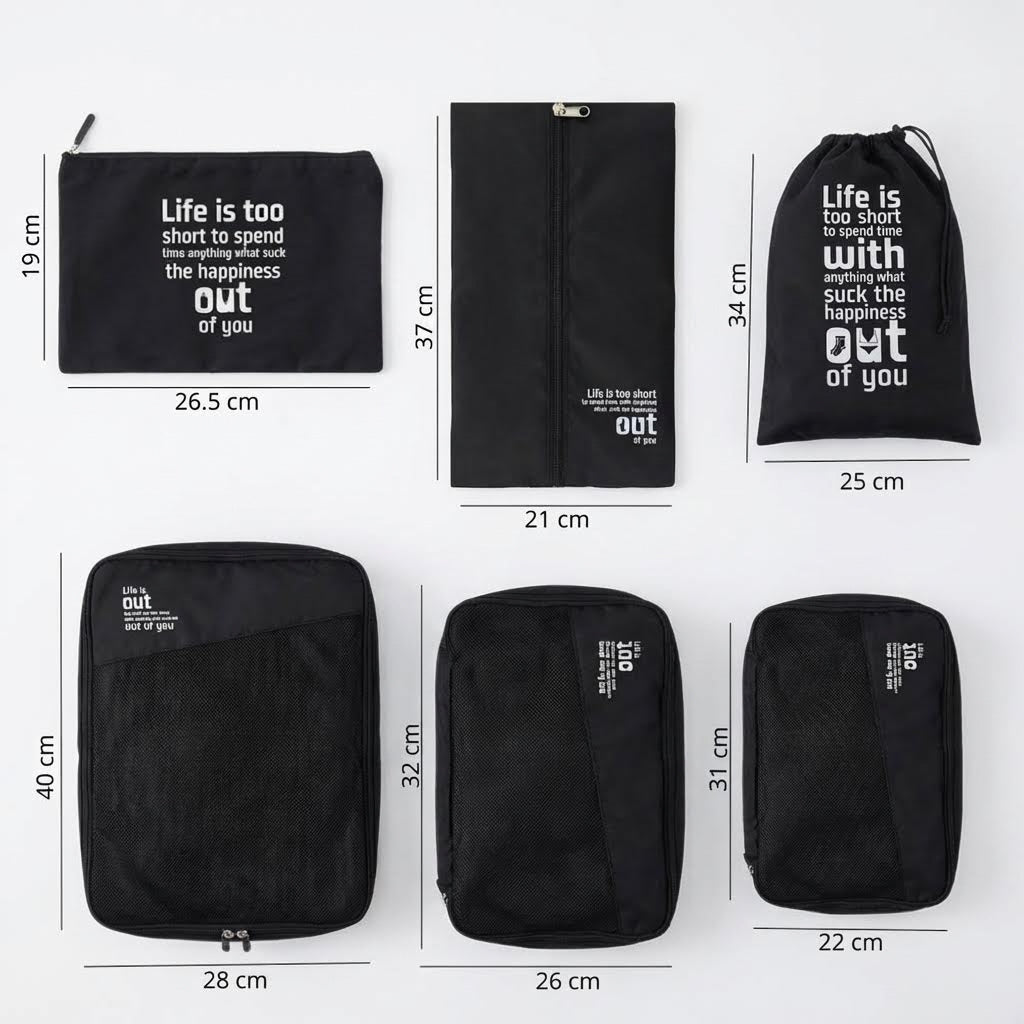 Juego de 6 Organizadores de Equipaje para Accesorios de Viaje