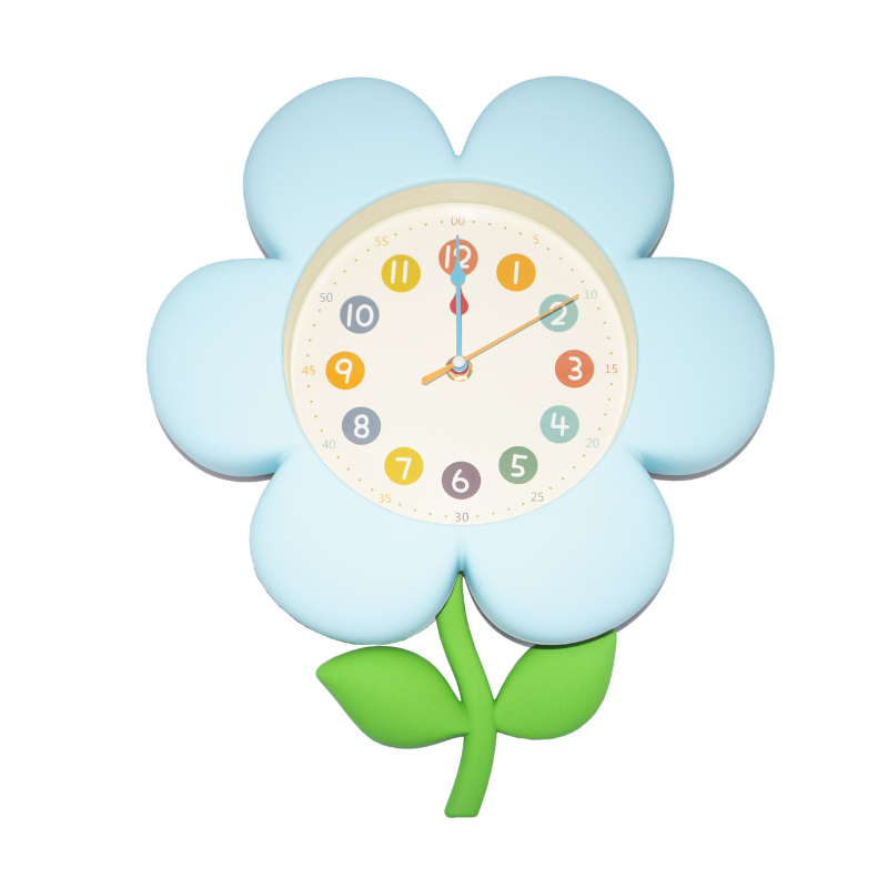 Reloj de Pared con Decoracion de Flor