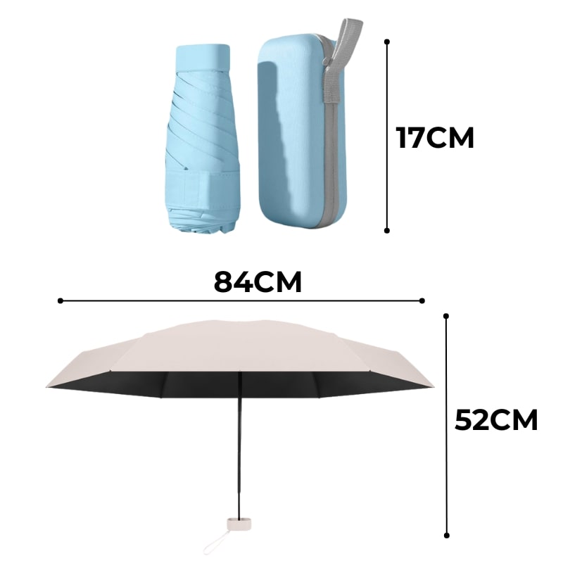Mini Sombrilla Con Funda Versión Plana
