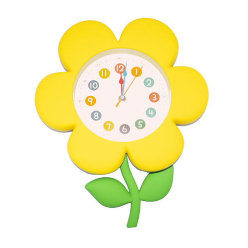 Reloj de Pared con Decoracion de Flor