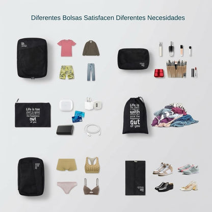 Juego de 6 Organizadores de Equipaje para Accesorios de Viaje